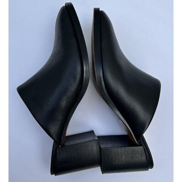 Madewell The Macarro Mule True Black Leather Heeled Slides Womens Size 6 Slip-on - Picture 11 of 11